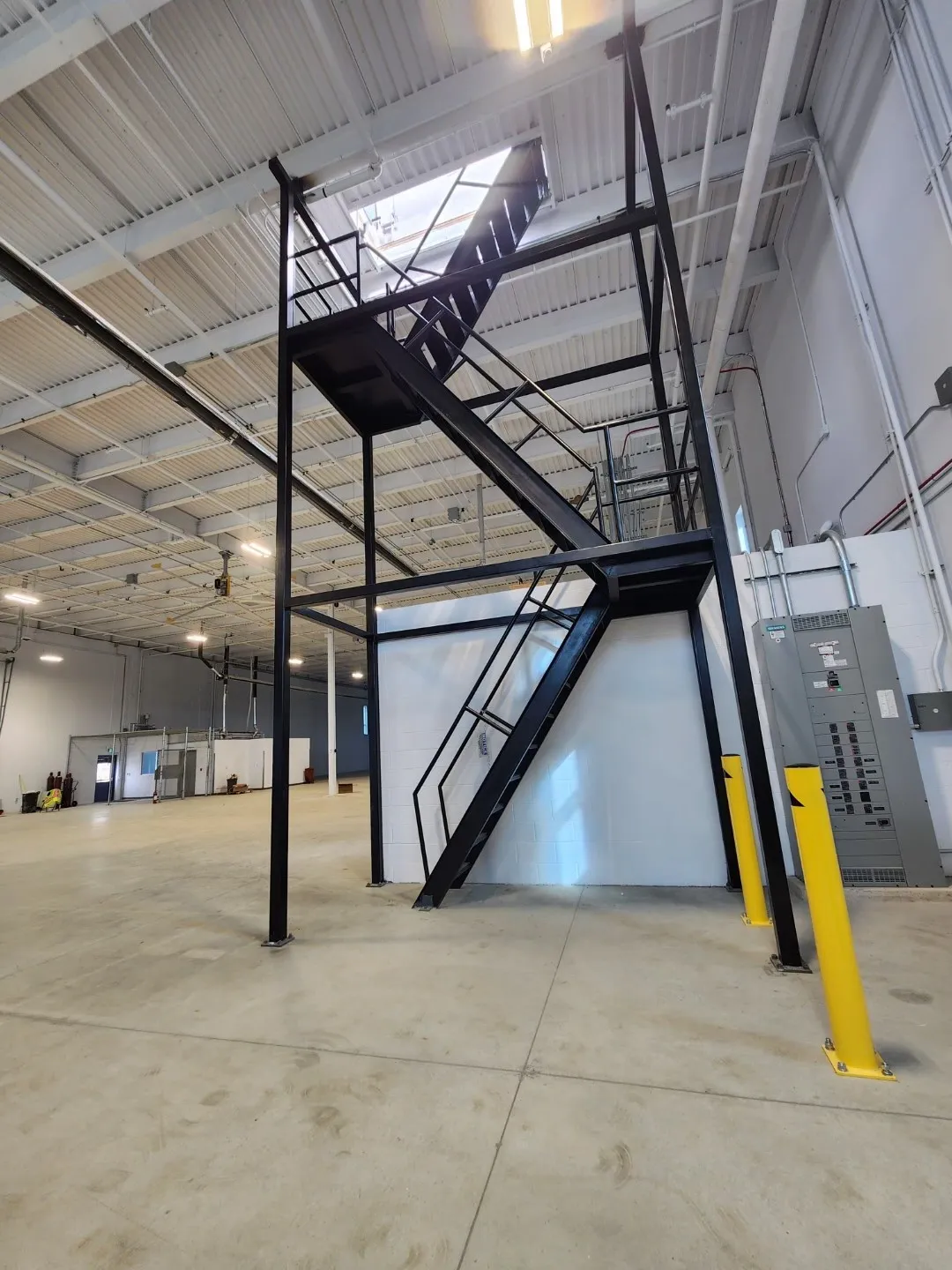 Fabricated steelwork on a completed job.