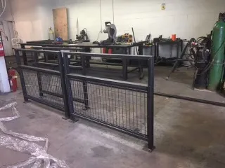 Fabricated steelwork on a completed job.