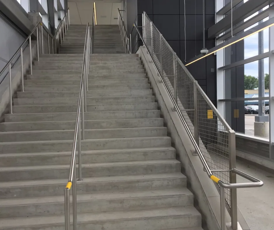 Fabricated steelwork on a completed job.