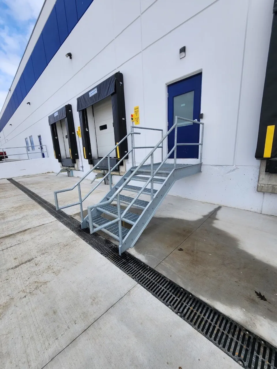 Fabricated steelwork on a completed job.