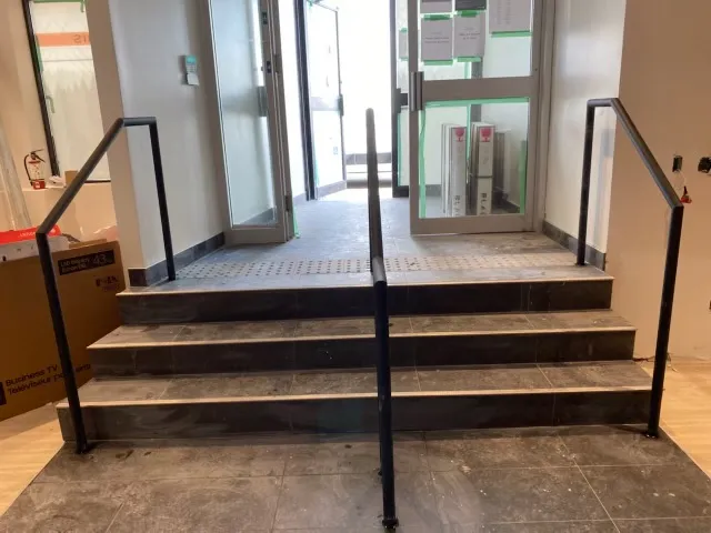 Fabricated steelwork on a completed job.