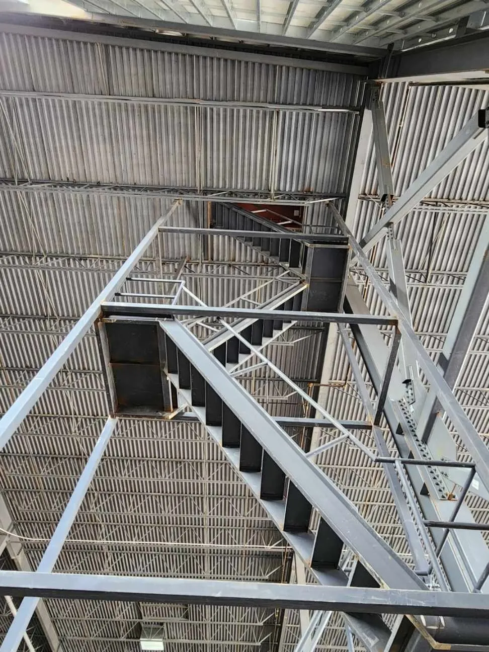 Fabricated steelwork on a completed job.