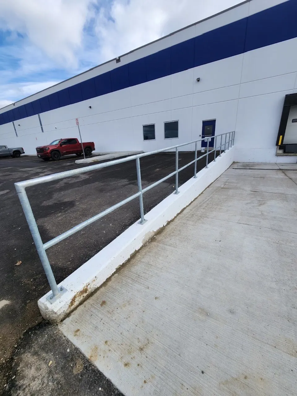 Fabricated steelwork on a completed job.