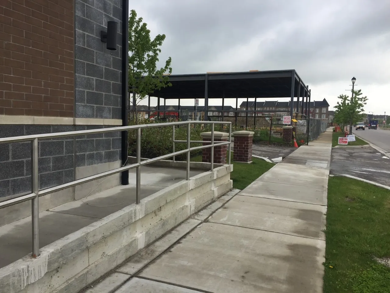 Fabricated steelwork on a completed job.